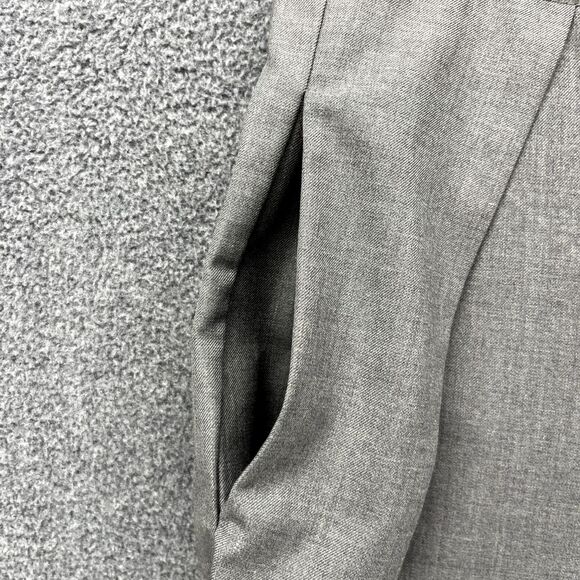 Commense Oversized Trousers Medium Gray High Waist Pleated Front Wide Leg - Picture 7 of 16